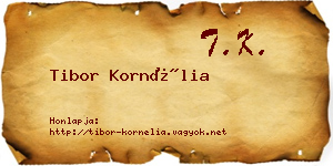 Tibor Kornélia névjegykártya